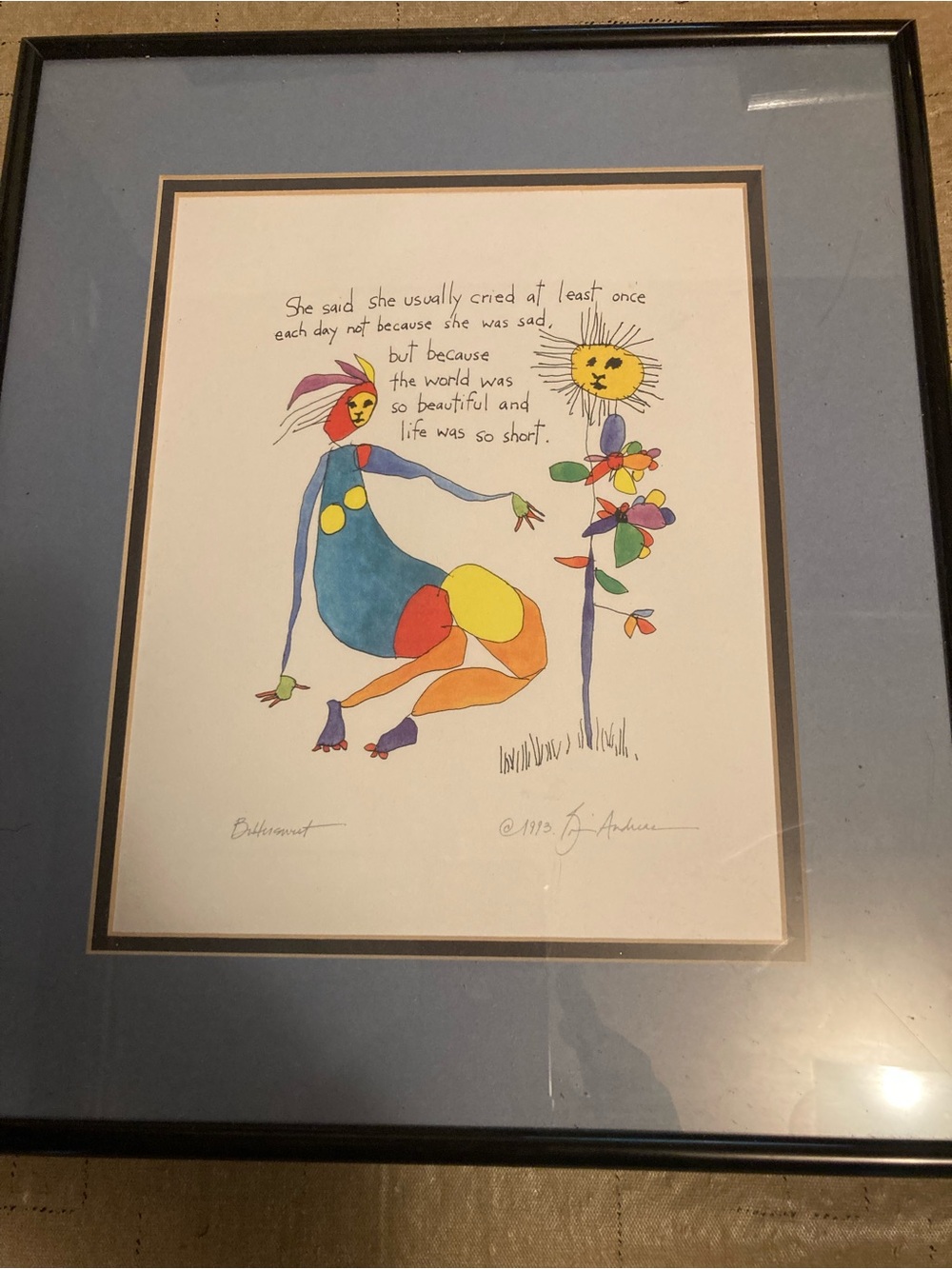 Brian Andreas StoryPeople “Bittersweet” Signed and dated 1993